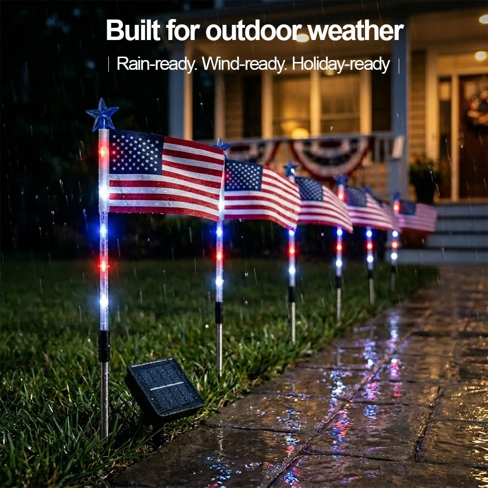 š„Last Day 55% OFF š„MADE IN USA-8-Piece Flag Light Setš„ ā 4th of July DecorationsāØ