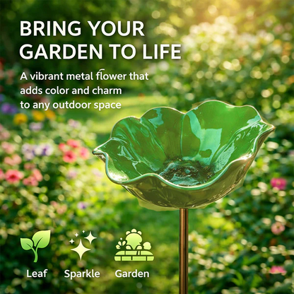 Rravion™ - Colorful Metal Flower Stake for Birds, Bees & Butterflies