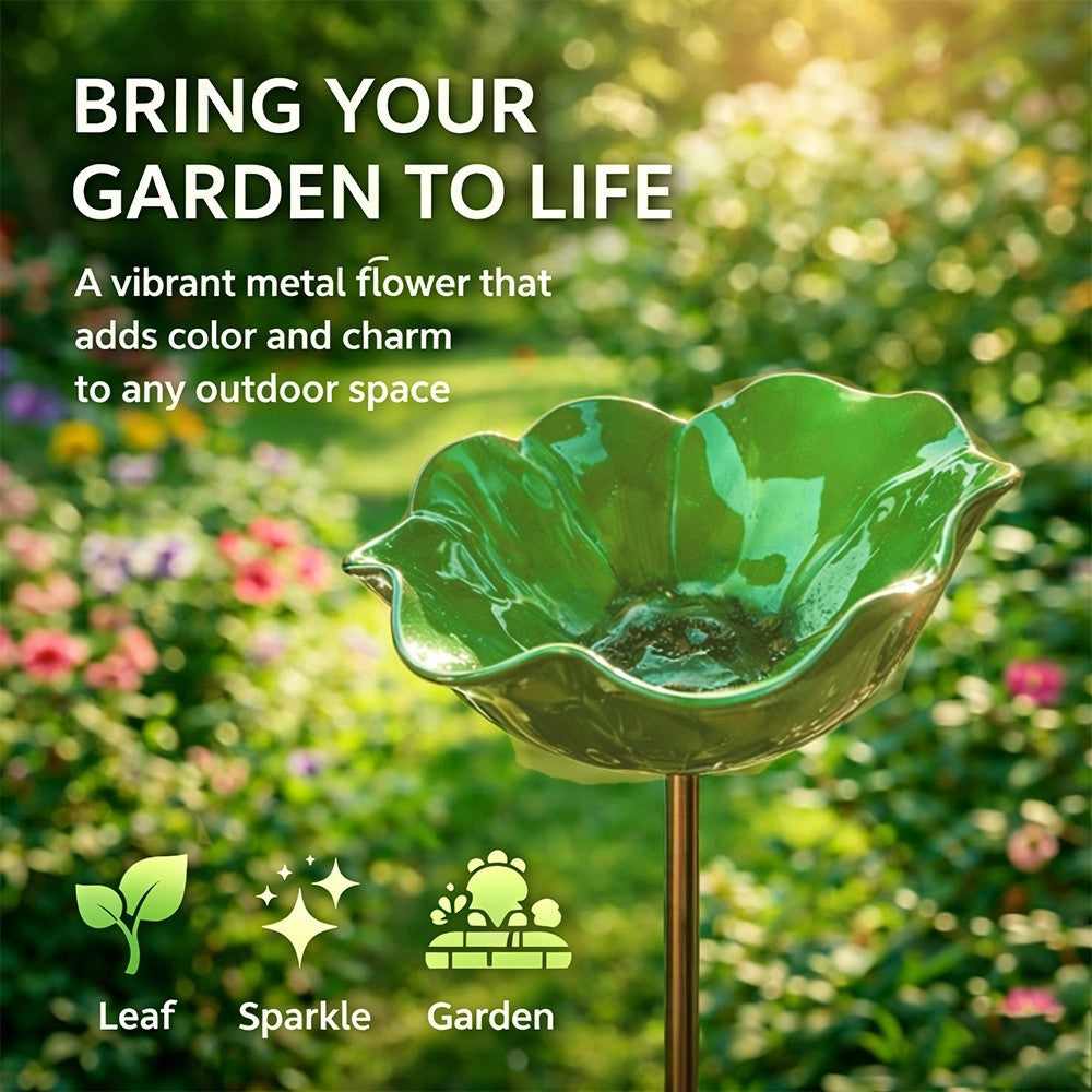 Rravion™ - Colorful Metal Flower Stake for Birds, Bees & Butterflies
