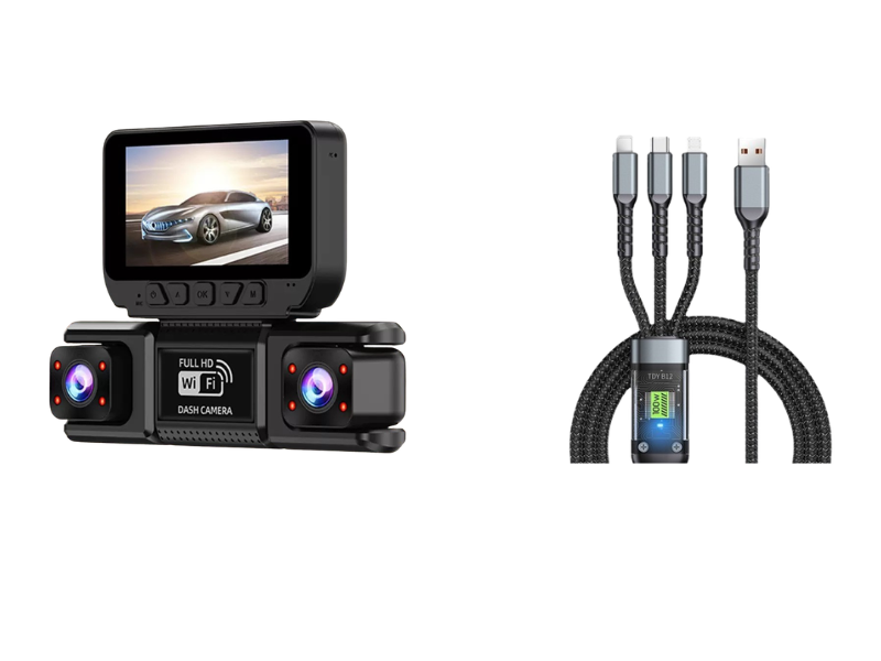 🔥 -50 % jusqu'à épuisement des stocks ! 🚗 Dashcam Full HD 1080p avec 4 caméras et Wi-Fi