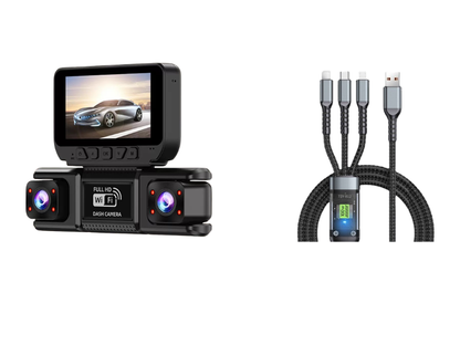 🔥 -50 % jusqu'à épuisement des stocks ! 🚗 Dashcam Full HD 1080p avec 4 caméras et Wi-Fi