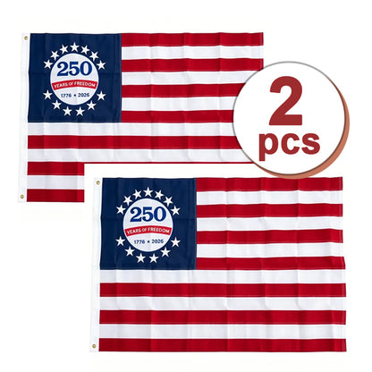 Last Day 50% OFF🔥250th Anniversary USA Commemorative Flag (3x5 Ft),Double-Sided Embroidered