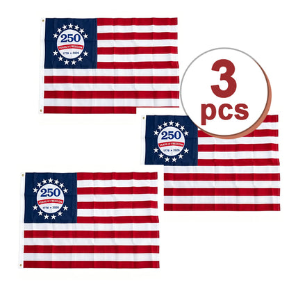 Last Day 50% OFF🔥250th Anniversary USA Commemorative Flag (3x5 Ft),Double-Sided Embroidered