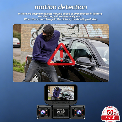 🔥 -50 % jusqu'à épuisement des stocks ! 🚗 Dashcam Full HD 1080p avec 4 caméras et Wi-Fi