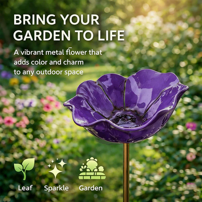 Rravion™ - Colorful Metal Flower Stake for Birds, Bees & Butterflies