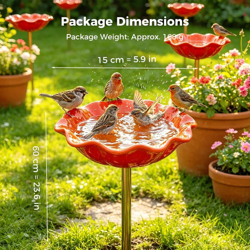 Rravion™ - Colorful Metal Flower Stake for Birds, Bees & Butterflies