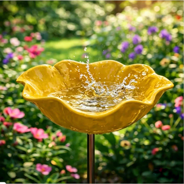 Rravion™ - Colorful Metal Flower Stake for Birds, Bees & Butterflies