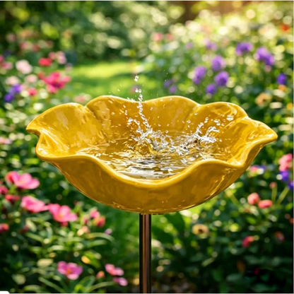Rravion™ - Colorful Metal Flower Stake for Birds, Bees & Butterflies