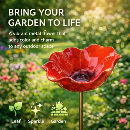Rravion™ - Colorful Metal Flower Stake for Birds, Bees & Butterflies