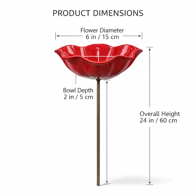 Rravion™ - Colorful Metal Flower Stake for Birds, Bees & Butterflies