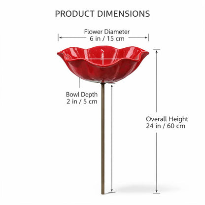Rravion™ - Colorful Metal Flower Stake for Birds, Bees & Butterflies